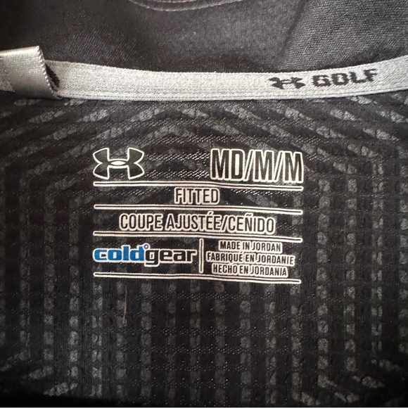Men’s Medium Black Under Armour Fitted Golf Jacket - Picture 5 of 8
